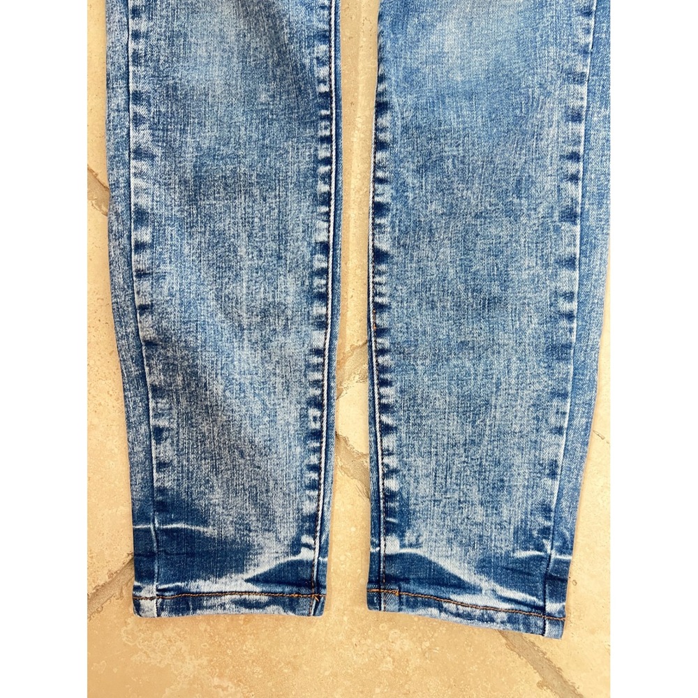Judy Blue Womens 5/27 Skinny Fit Acid Wash Blue Stretch Jeans JB88158 Retro Boho - Picture 8 of 13